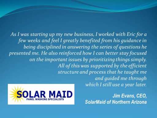 Testimonial from SolarMaid